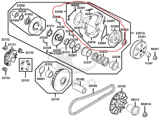 ЦЕНТРОБЕЖНАЯ МУФТА Kymco MXU 300R OEM!