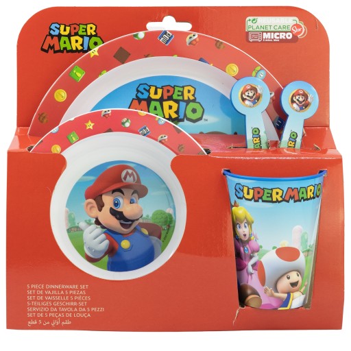 НАБОР ДЕТСКОЙ ПОСУДЫ SUPER MARIO 5 шт.