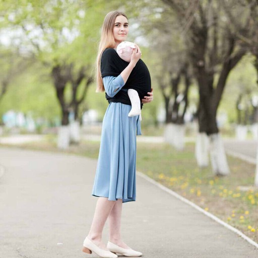 CHUSTA DO NOSZENIA DLA NIEMOWLĄT CHUSTA SZALIK DO NOSZENIA DZIECI CZARNY