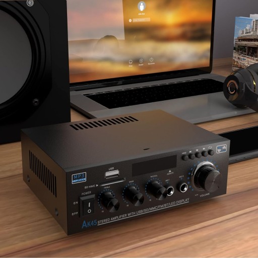 WZMACNIACZ DO GŁOŚNIKÓW KOLUMN AMPLITUNER BLUETOOTH STEREO HIFI USB PILOT