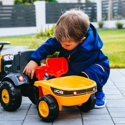 FALK Orange JCB Трактор с прицепом от 1 года