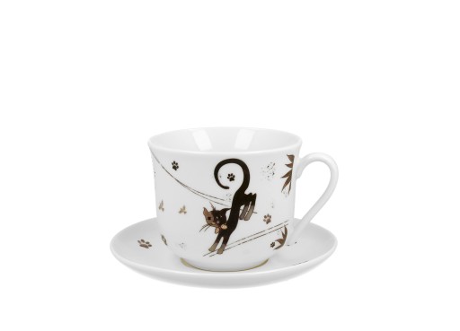DUO Чашка с блюдцем 450 мл Charming Cats