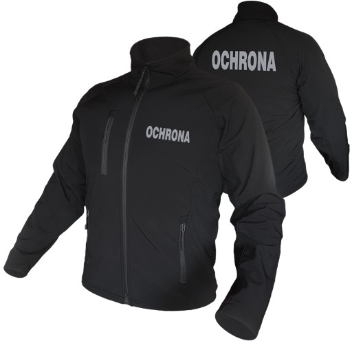 Kurtka Softshell Ochrona Z Haftem Srebrnym XXL