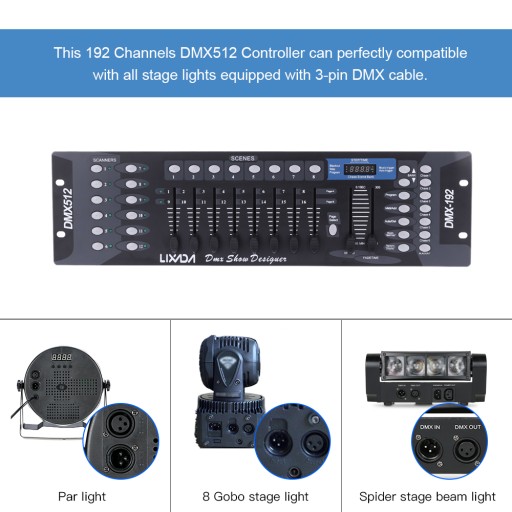 192-канальная консоль контроллера DMX512