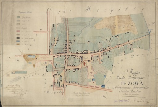 Архивная карта Ежува 1821 года | Формат А3+ в рамке 45х60 см.