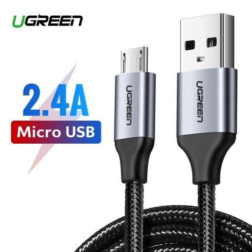 Кабель USB-Micro USB UGREEN US290 QC 3.0 2.4A 1,5 м (черный)