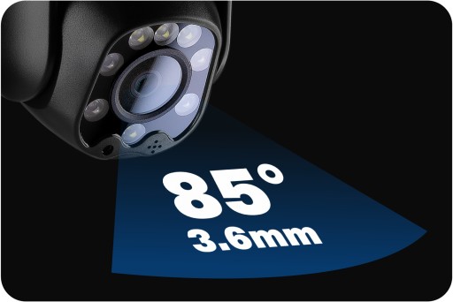 ВРАЩАЮЩАЯСЯ НАРУЖНАЯ IP-КАМЕРА WIFI 3X ZOOM 5MPx 2K