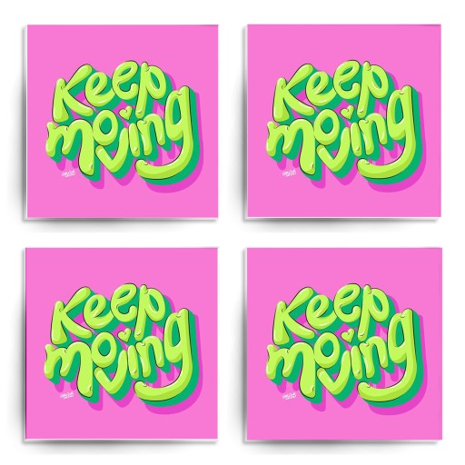 4 СТЕКЛЯННЫЕ КРЫШКИ Под стеклянную кружку в подарок KEEP MOVING Выкройки