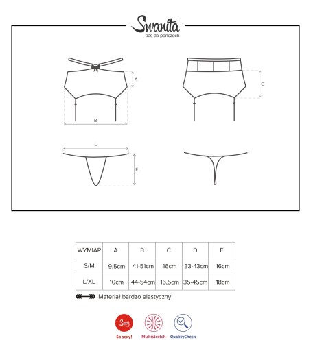 SWANITA пояс для чулок S/M