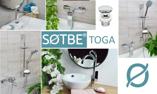 Настенный комплект смесителя для душа, шланга и насадки для душа SOTBE TOGA TOG-BW