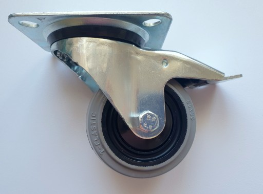 Zestaw 80 mm 4 szt guma koło MOCNE 550 KG kulkowe