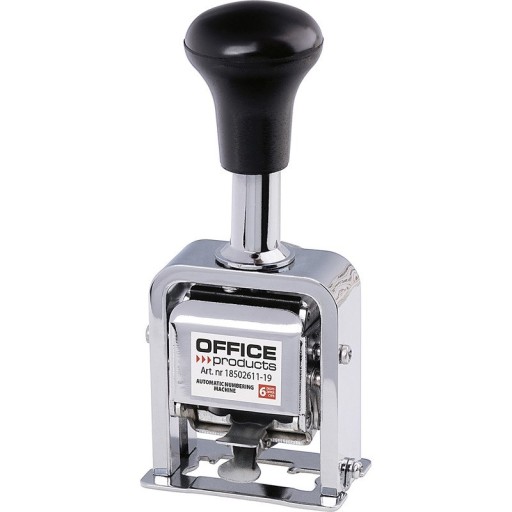 Нумератор Office Products 6 цифр, автоматический, серебристый