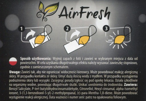 AirFresh Ванильный ароматизатор для автомобиля