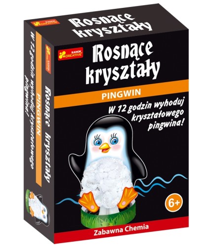 Rosnące kryształy pingwin pingwinek chemia