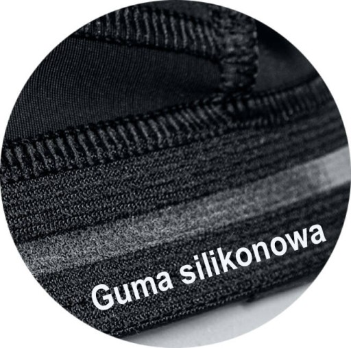 Komplet rękawki - nogawki Vezuvio Lycra czarne z odblaskiem rozmiar XXXL