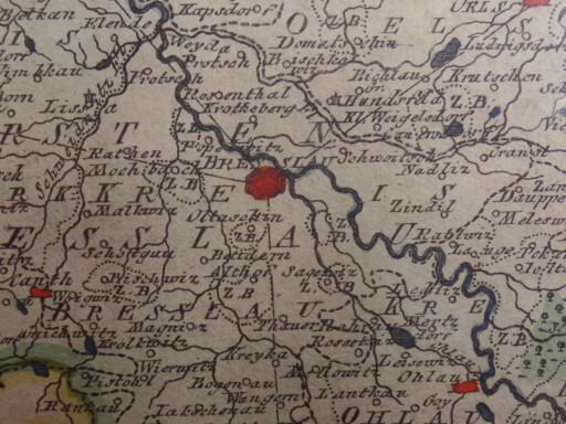 MAPA KSIĘSTW ŚLĄSKICH-HERZOGTHUMS SCHLESIEN..
