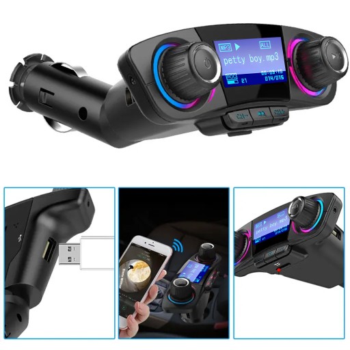 FM BLUETOOTH 5.0 USB-ПЕРЕДАТЧИК МНОГОФУНКЦИОНАЛЬНЫЙ 8 В 1