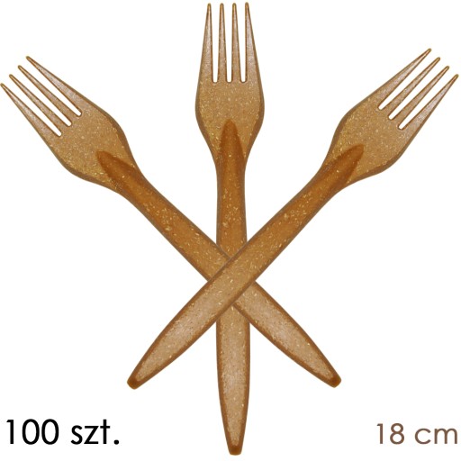Ekologiczne widelce wielorazowe WPC 100szt