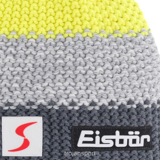 CZAPKA EISBAR STAR POMPON MU GREY YELLOW 403346 950