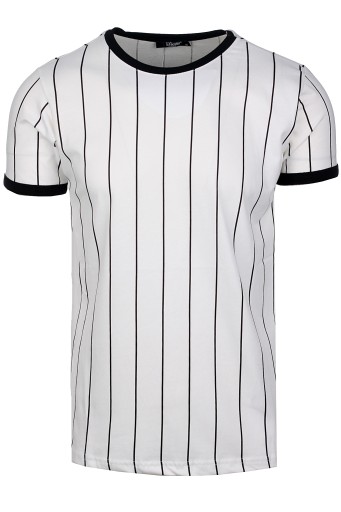 ФУТБОЛКА МУЖСКАЯ, ФУТБОЛКА В ПОЛОСКУ, БЕЛАЯ TS2237_XXL