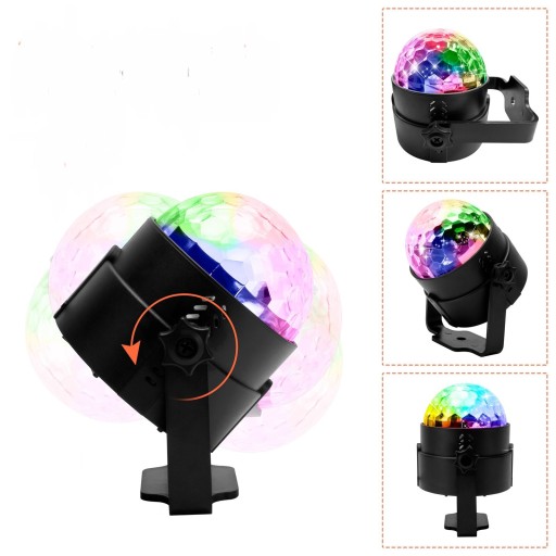 ПРОЕКТОР DISCO BALL, СВЕТОДИОДНЫЙ ОТРАЖАТЕЛЬ RGB