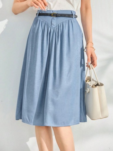 SHEIN DAZY СИНАЯ ЮБКА С ПРАВИЛАМИ XL 40680