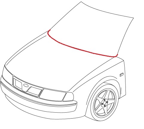 Новая нижняя накладка лобового стекла Citroen C2 I 1 2003-2010 гг.