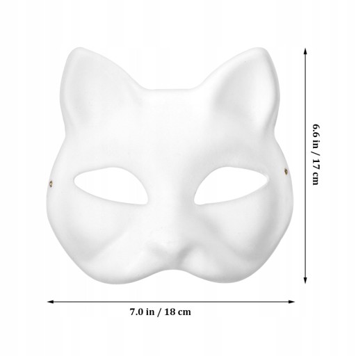 3x МАСКА ДЛЯ ЛИЦА THERIANA HALLOWEEN CAT Сделай сам, РУЧНАЯ РАСКРАСКА