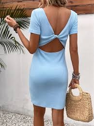 SHEIN СИНИЙ ПЛАТЬЕ ДЛЯ МАТЕРИАЛОВ, ПРЯМОЕ, 36 1V5C