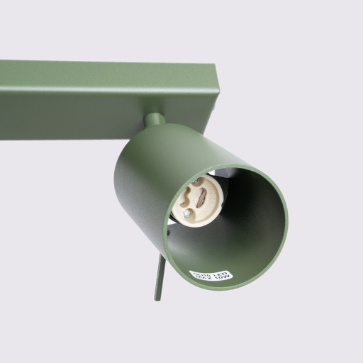 Plafon RING 4L zielony oliwkowy oryginalna lampa sufitowa listwa do holu