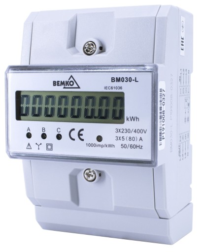 Индикатор BEMKO Energy 3-фазный 5 (80) А A30-BM030-L