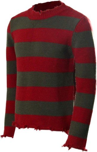 NUWIND Freddy Krueger sweter w paski, dzianinowy sweter, koszmar na ulicy