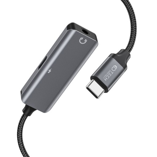 Дополнительный аудиоадаптер USB-C Type-C на мини-джек 3,5 мм + зарядка