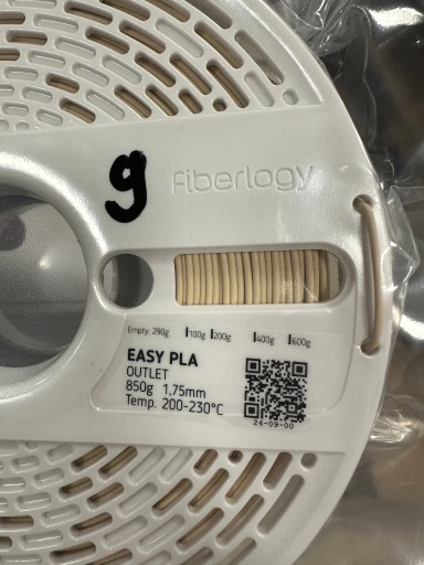 Filament FIBERLOGY Easy PLA Outlet PRZEJŚCIOWY 0,85kg 1,75mm zdjęcie nr9