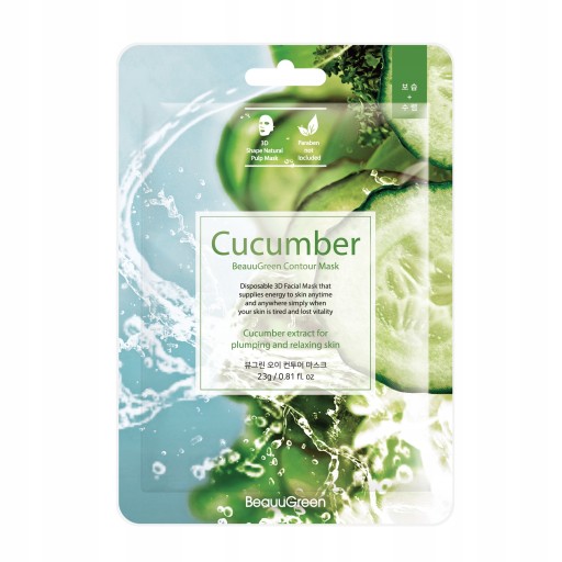 КОРЕЙСКАЯ МАСКА ДЛЯ ЛИЦА BEAUUGREEN С ОГУРЦЕМ
