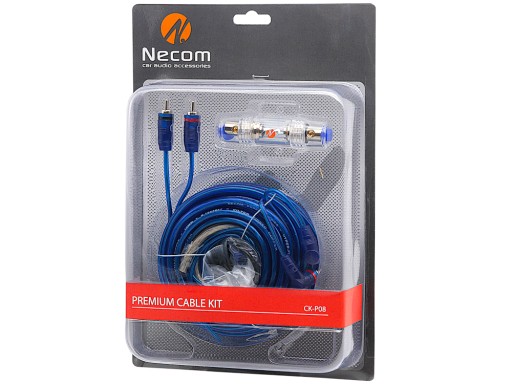 MOCNE PRZEWODY KABLE 8mm2 do WZMACNIACZ SUBWOOFER TUBA ZESTAW ZASILANIE
