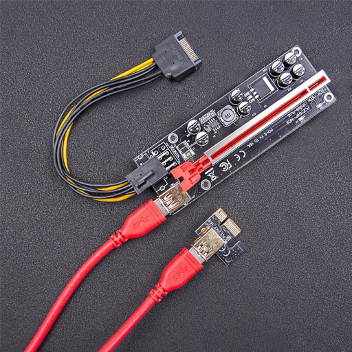 RISER PCI-E 009S PLUS 1x-16x SATA PCI-E 6PIN USB
