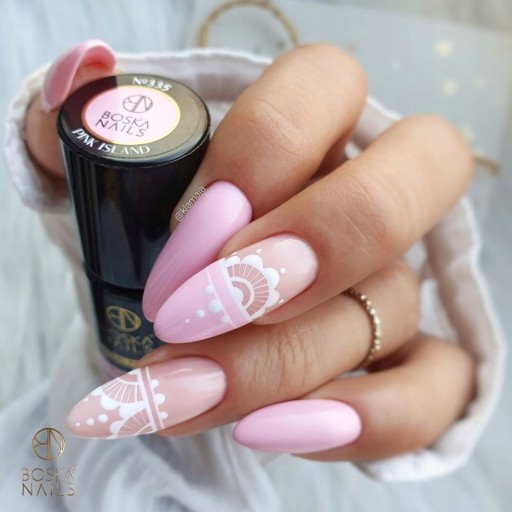 Лак гибридный BOSKA NAILS БЕЛЫЙ ЧЕРНЫЙ + пилка