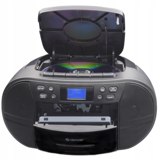 Бумбокс Радио CD ДЕНВЕР кассеты DAB+ FM AUX USB BT ЧЕРНЫЙ