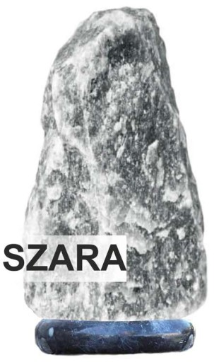 Lampa solna 6-8 kg szara sól podstawa szary marmur