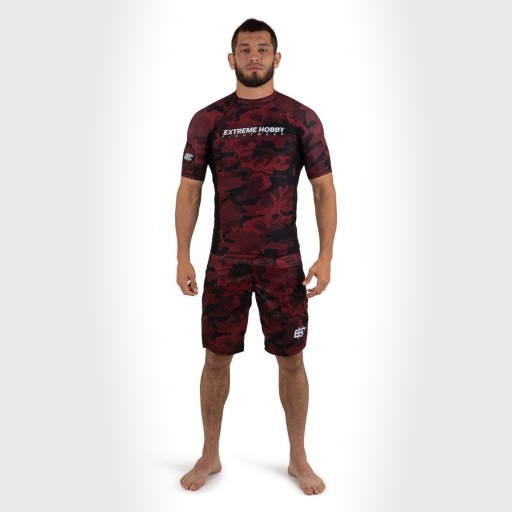 Koszulka do MMA Crossfit Czerwona Męska 3XL EXTREME HOBBY