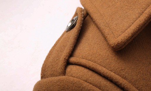 Мужское коричневое классическое пальто длиной до бедра JACKET COAT размер 5XL