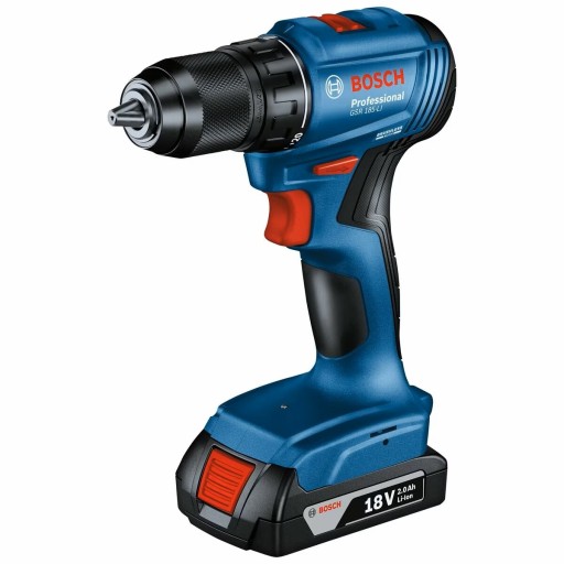 Бесщеточная отвертка Bosch GSR 185 LI, аккумуляторы 2 x 2,0 Ач