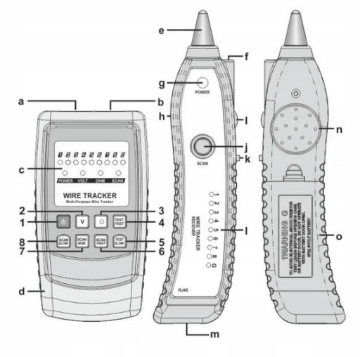 ПОИСК ПАРЫ ПРОВОДОВ ТЕСТЕР LAN-КАБЕЛЕЙ GM60