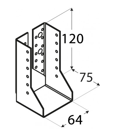 WBZ14 WIESZAK BELKI ZAGIĘTY ŁĄCZNIK 60x100 ATEST