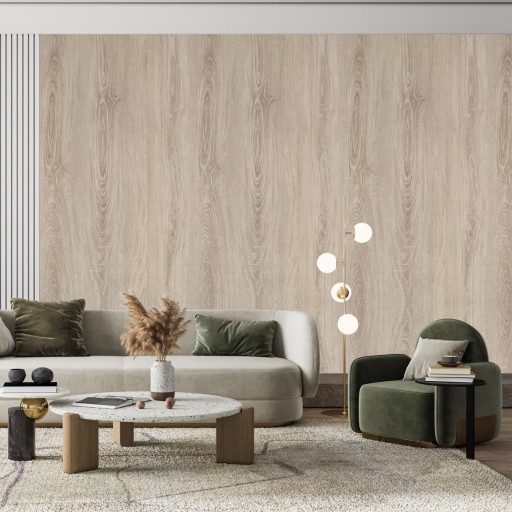 Самоклеящаяся виниловая плитка Wood Light бежевая 60х300 см в рулоне
