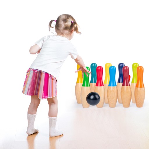 Wood Kids Bowling Toy 10 butelek Advanced Sports