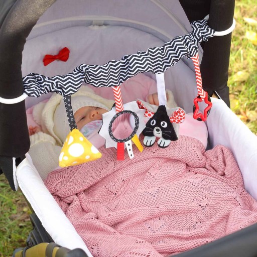 ПОДВЕСКА BABYONO ДЛЯ КОЛЯСКИ И СИДЕНЬЯ ДЛЯ кроватки, СЕНСОРНАЯ, КОНТРАСТ 797