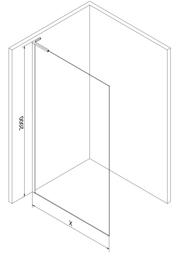 MEXEN KIOTO L ŚCIANKA PRYSZNICOWA WALK-IN 80 x 200 CM ZŁOTA szkło 8 mm