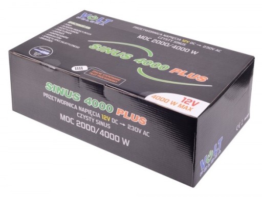 ПРЕОБРАЗОВАТЕЛЬ НАПРЯЖЕНИЯ SINUS PLUS 4000 12В/230В 2000/4000Вт ЖК+USB+ДИСТАНЦИОННЫЙ